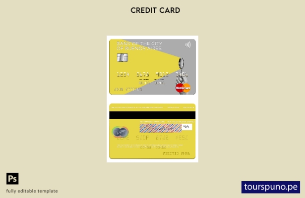 lista para imprimir plantilla mastercard del Banco Argentina de la Ciudad de Bue